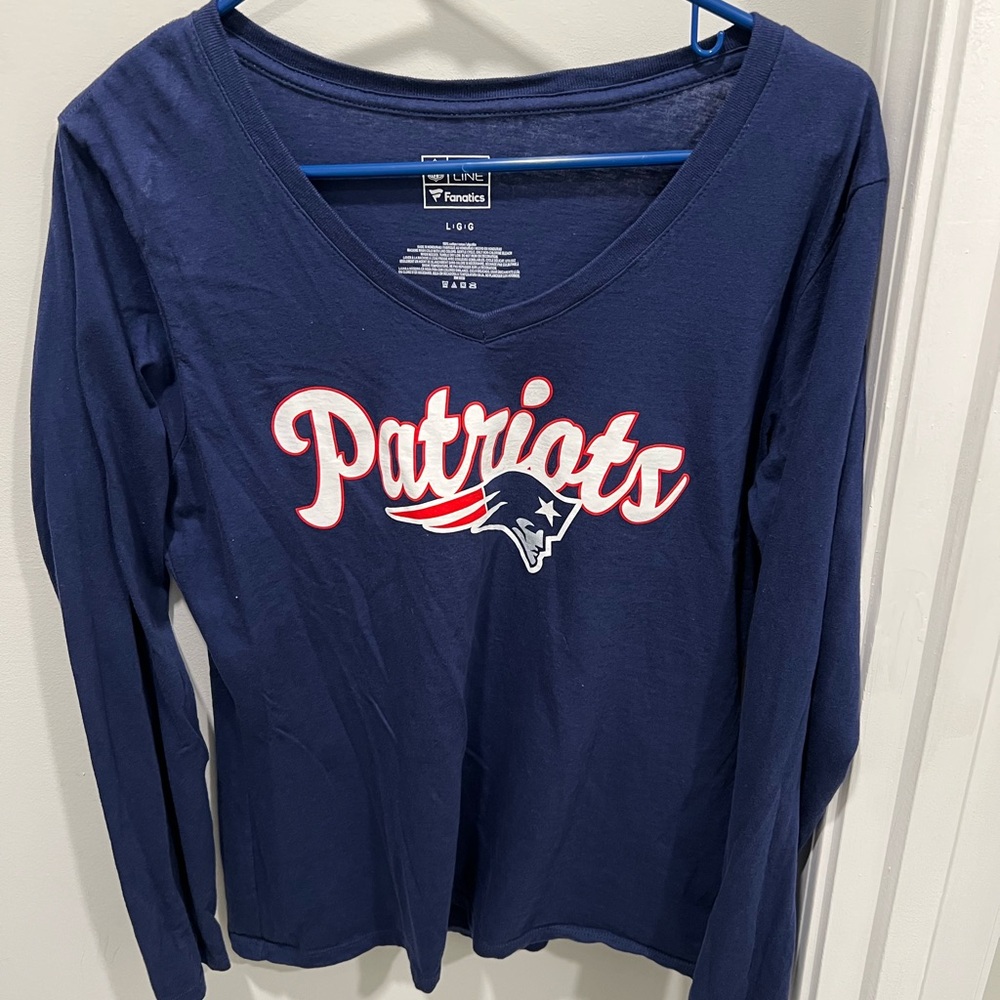 Fanatics Women's Patriots Long Sleeve Tee - Navy